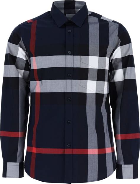 Burberry Check Stretch Poplin Shirt 